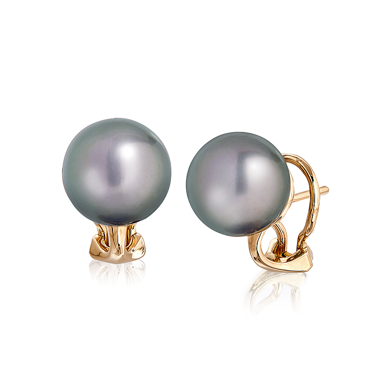 Perlen-Ohrclips in Roségold mit Tahiti-Perlen, Messerer Juwelier Zürich