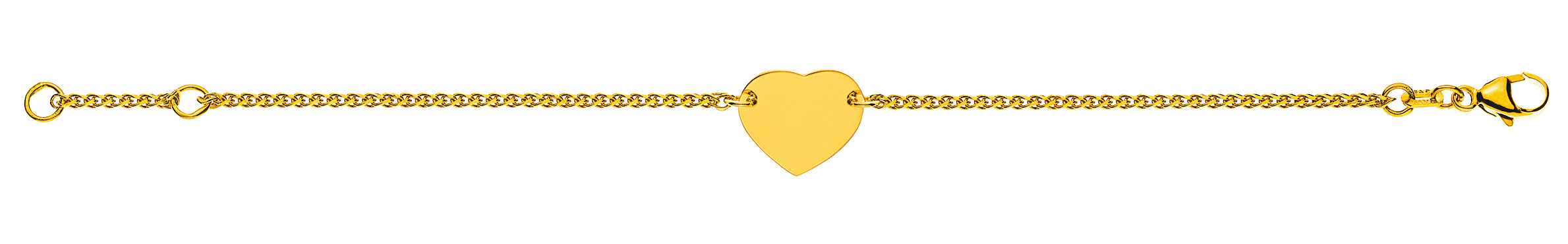 AURONOS Prestige ID-Bracelet 18k Gelbgold Zopfkette diamantiert 14cm