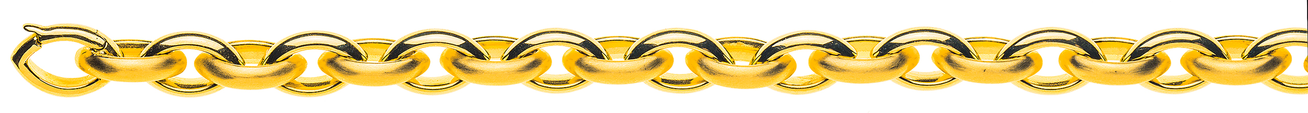 AURONOS Prestige Bracelet 18k yellow gold navette chain 9.5mm 20cm 