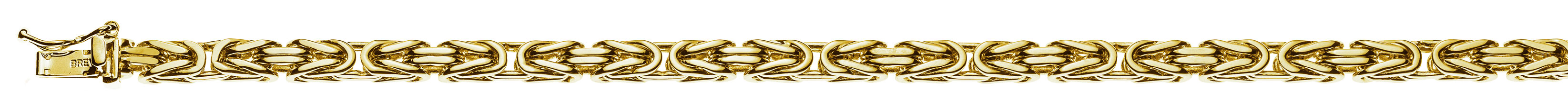 AURONOS Prestige Bracelet 18k yellow gold king chain 4mm 19cm 