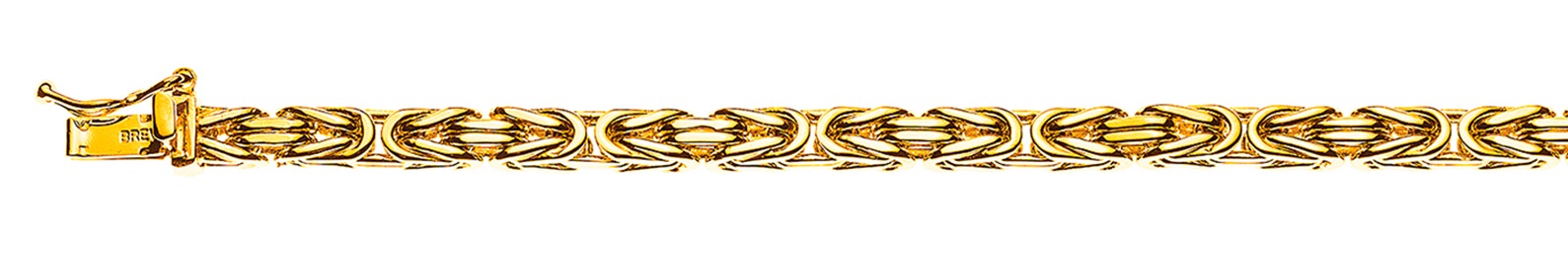 AURONOS Prestige Bracelet or jaune 18k chaîne royale 3.5mm 19cm 