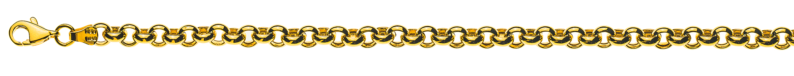 AURONOS Prestige Bracelet 18k yellow gold pea chain 5.5mm 19cm 