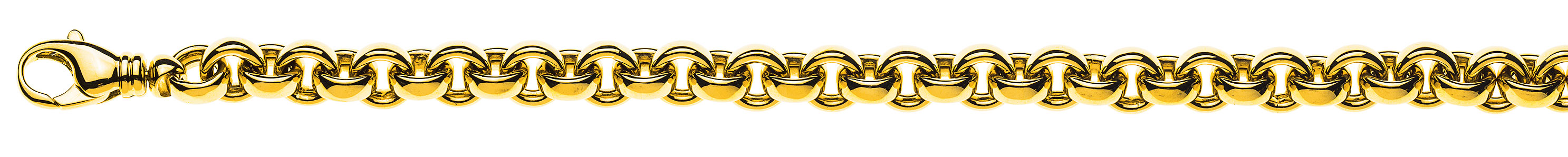 AURONOS Prestige Halskette Gelbgold 18K Handarbeit Erbskette 45cm 7.7mm