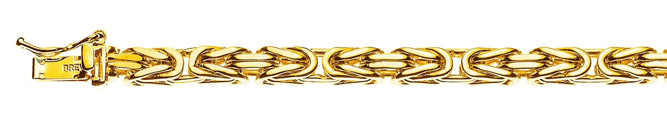 AURONOS Prestige Collier en or jaune 18K chaîne royale 45cm 4mm