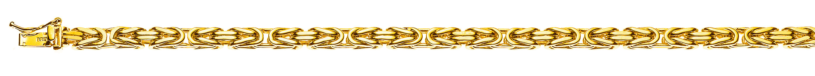 AURONOS Prestige Collier en or jaune 18K chaîne royale 45cm 4mm