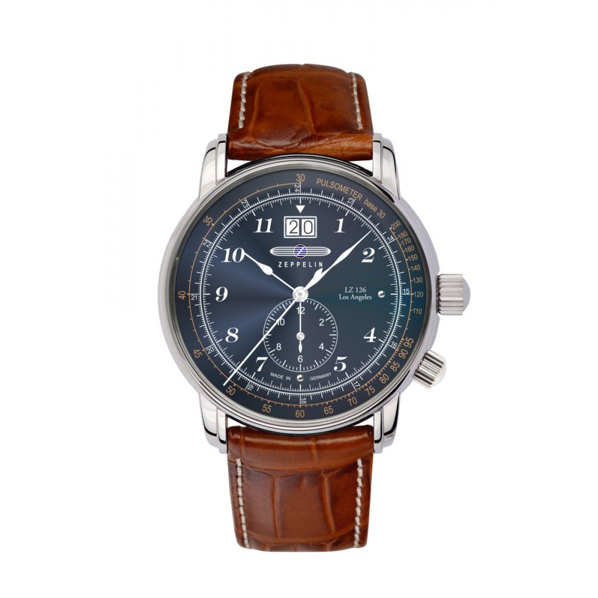 Zeppelin LZ126 Los Angeles Dual Time with leather strap