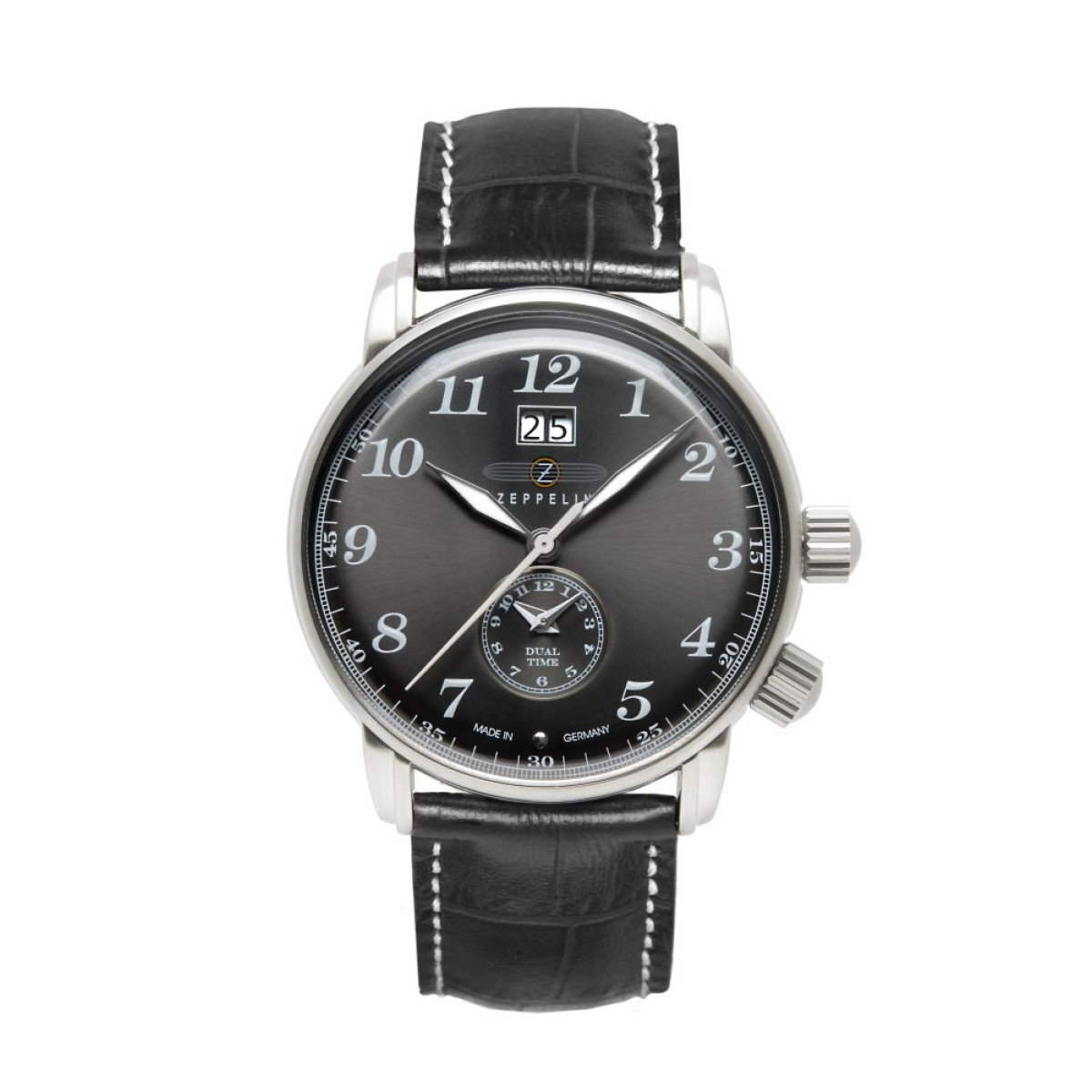 LZ127 Graf Zeppelin Dual Time with leather strap