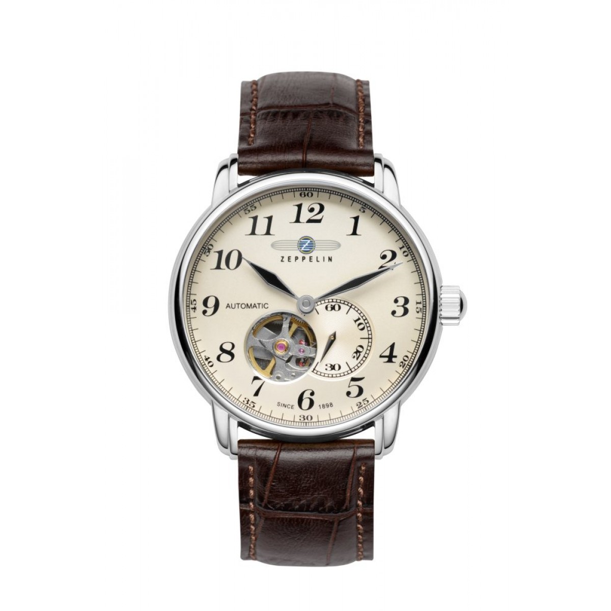 LZ127 Graf Zeppelin Automatic with Open Heart and leather strap