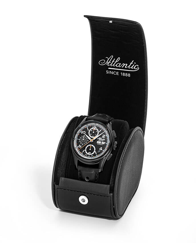 Atlantic Worldmaster Prestige Automatic Valjoux Black PVD Chronograph 