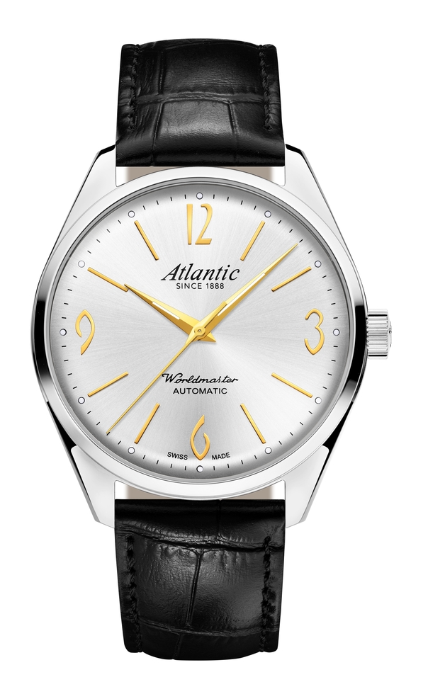 Atlantic Worldmaster Art Déco Automatique | Argent & Cuir