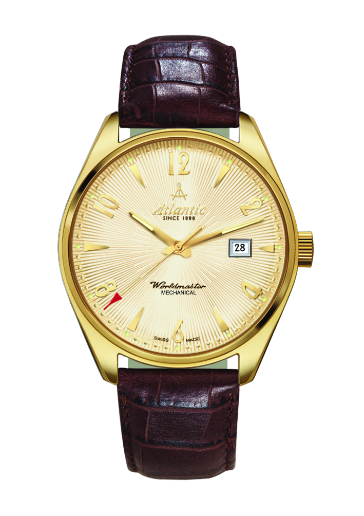 Atlantic Worldmaster Art Déco Hand-Wound | Yellow Gold PVD & Champagne