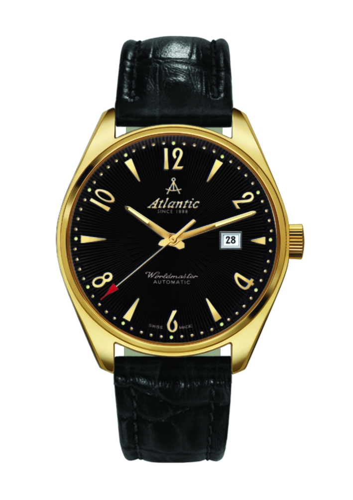 Atlantic Worldmaster Art Déco automatique | Or jaune PVD & noir