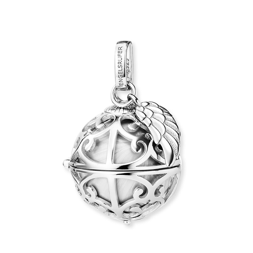 Angel caller sound ball pendant S ⌀16.5mm 925 silver mother-of-pearl white