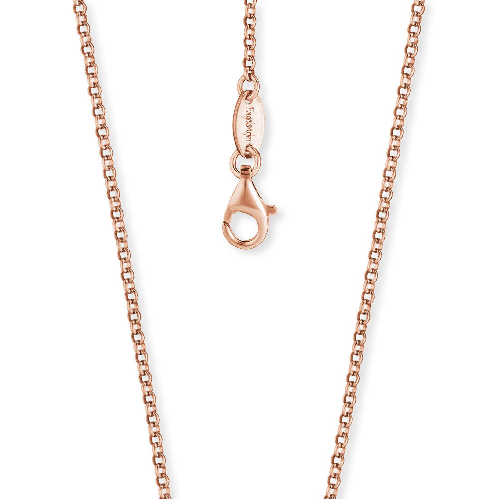 Angel caller necklace 925 silver rose gold-plated pea chain 60cm 2.1mm