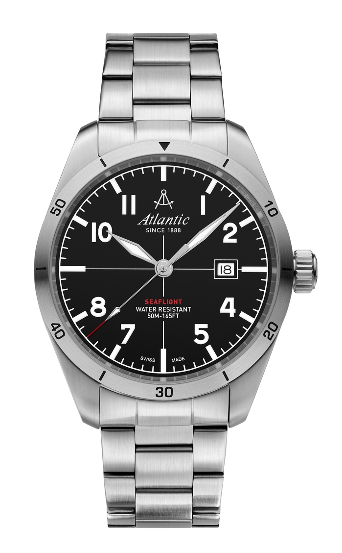 Atlantic Seaflight black & stainless steel