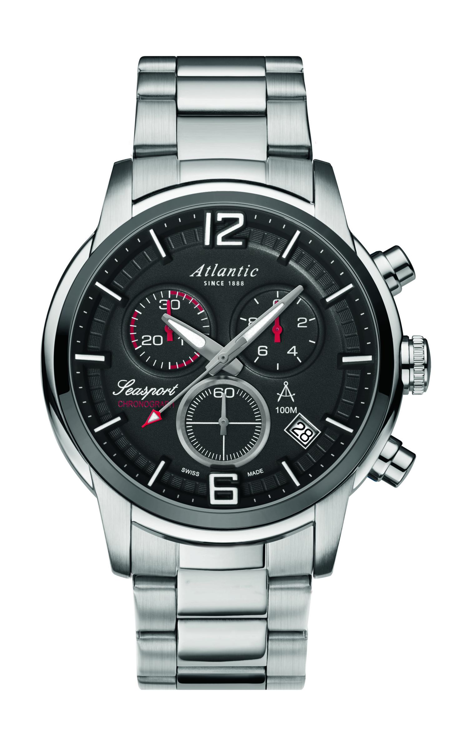 Atlantic Seasport Chronograph Anthrazit & Edelstahl