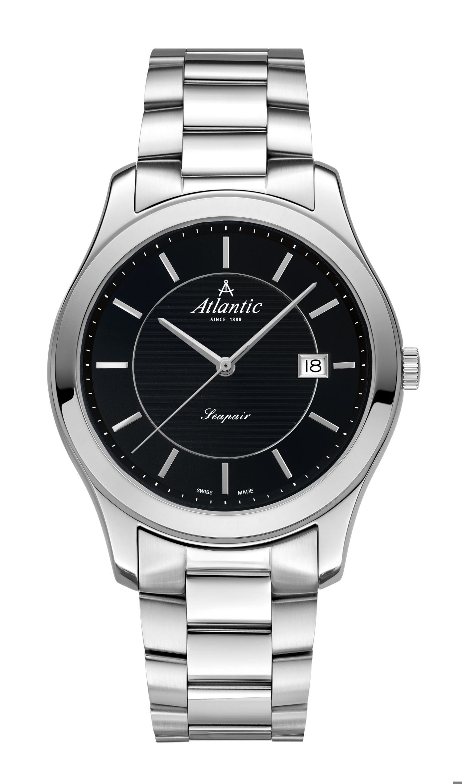 Atlantic Seapair Gents Noir & Acier inoxydable