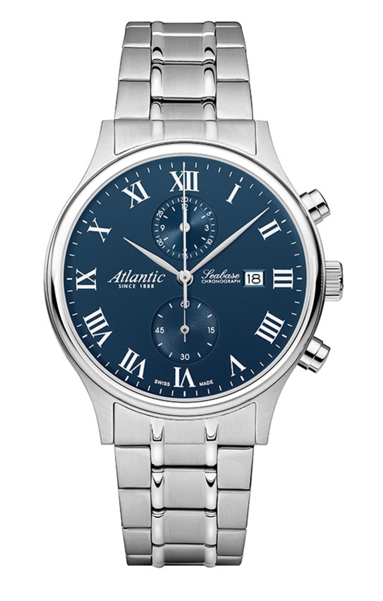 Atlantic Seabase Chronograph Blue & Stainless Steel