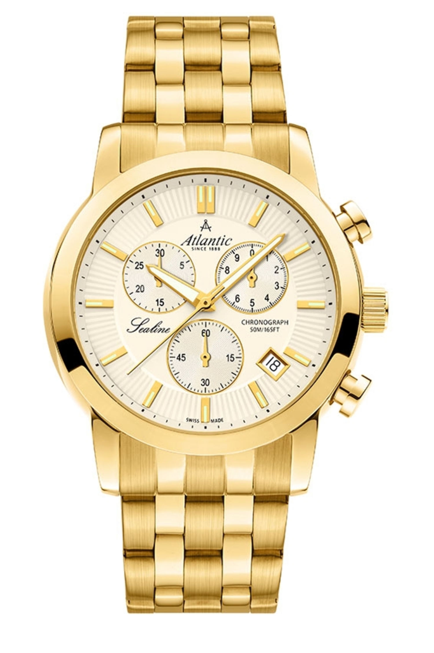 Atlantic Sealine Chrono Champagne / Gold PVD & Edelstahl