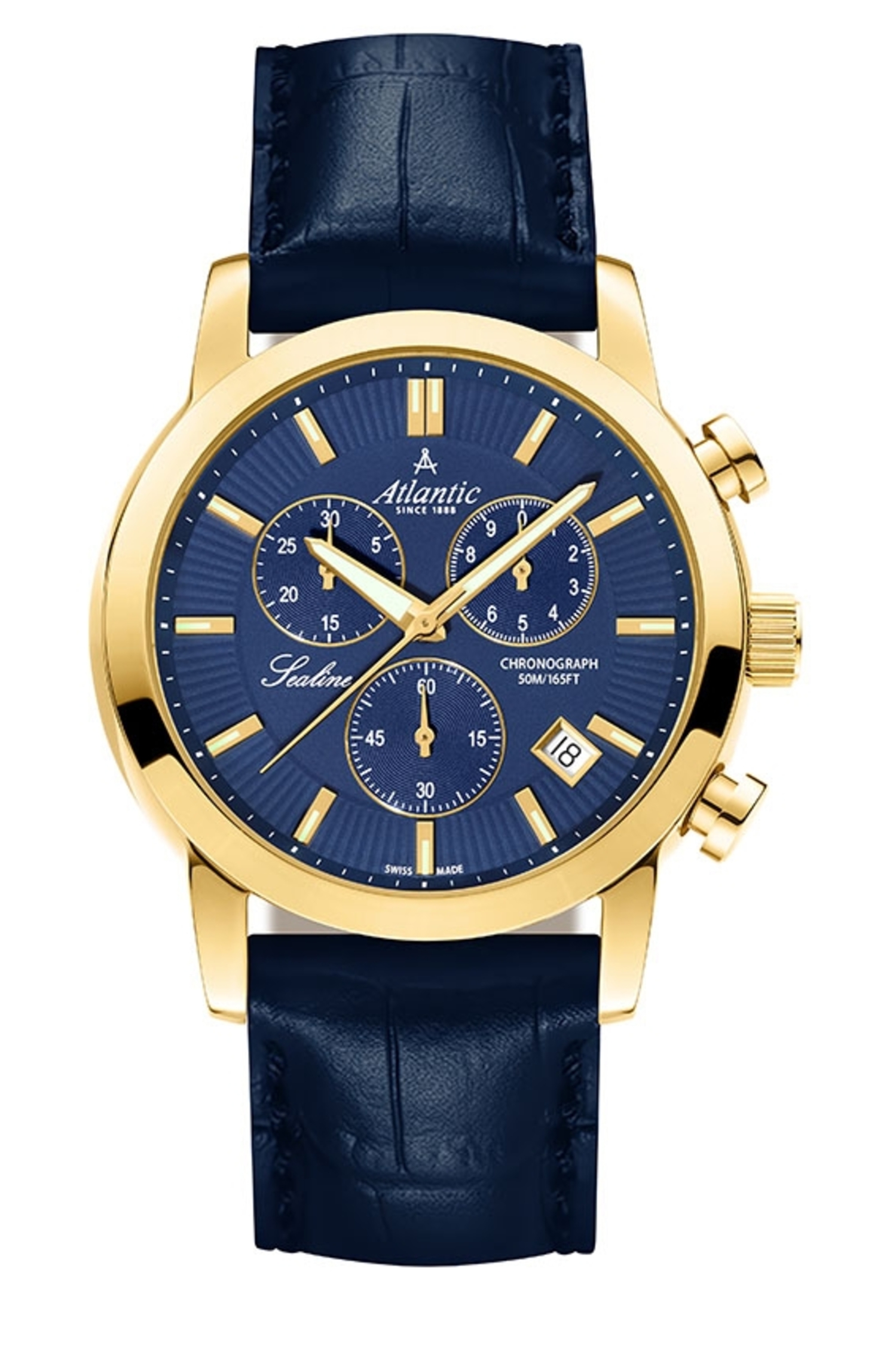 Atlantic Sealine Chrono Blue / Gold PVD & Leather