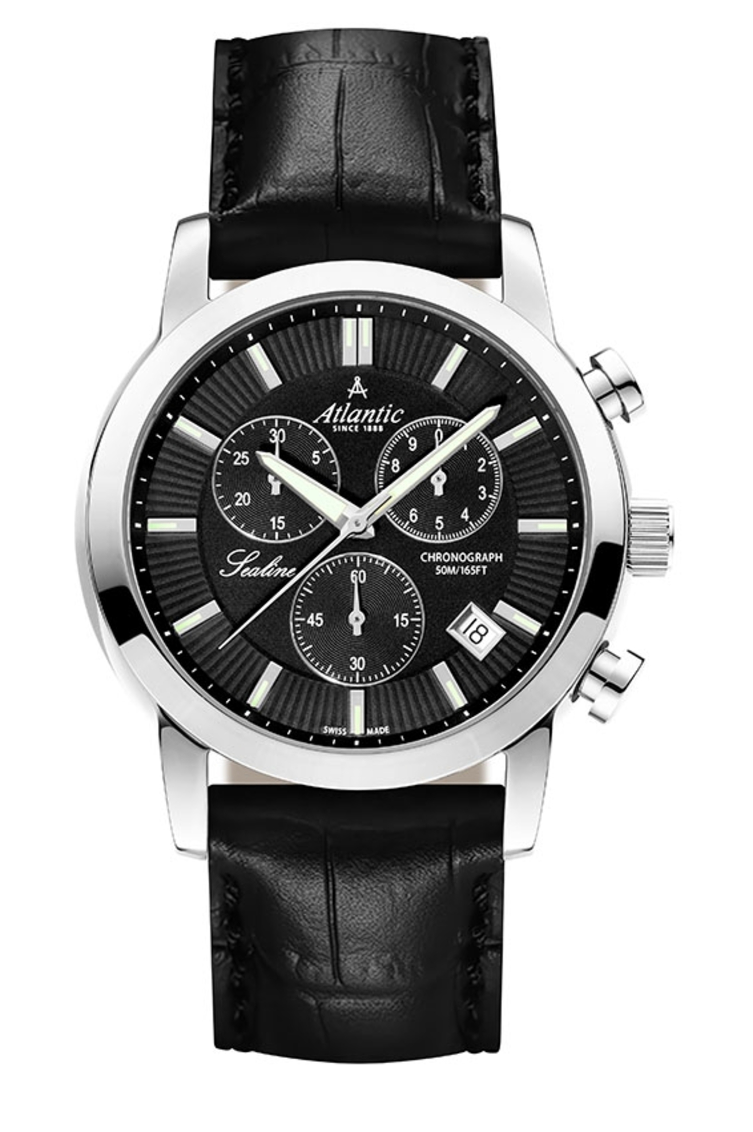 Atlantic Sealine Chrono Schwarz & Leder