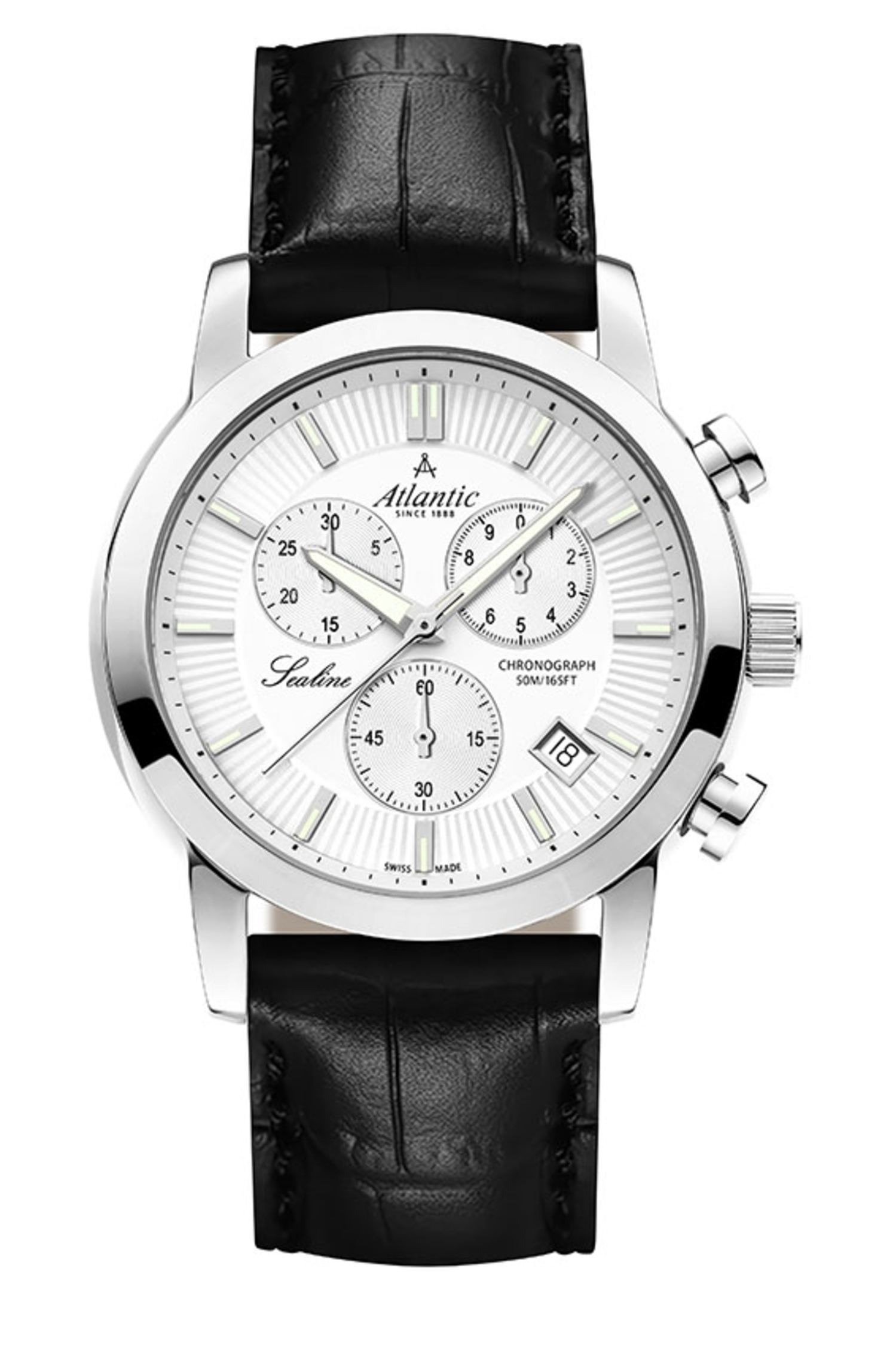 Atlantic Sealine Chrono Silver & Leather