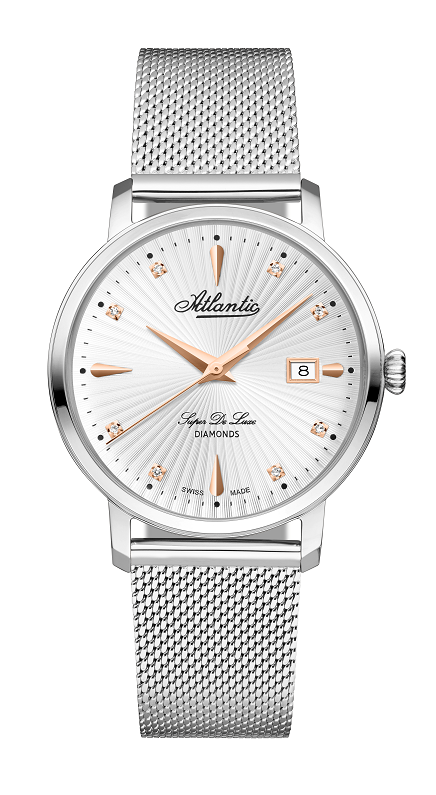 Atlantic Super De Luxe Diamond Edition / Milanaise stainless steel