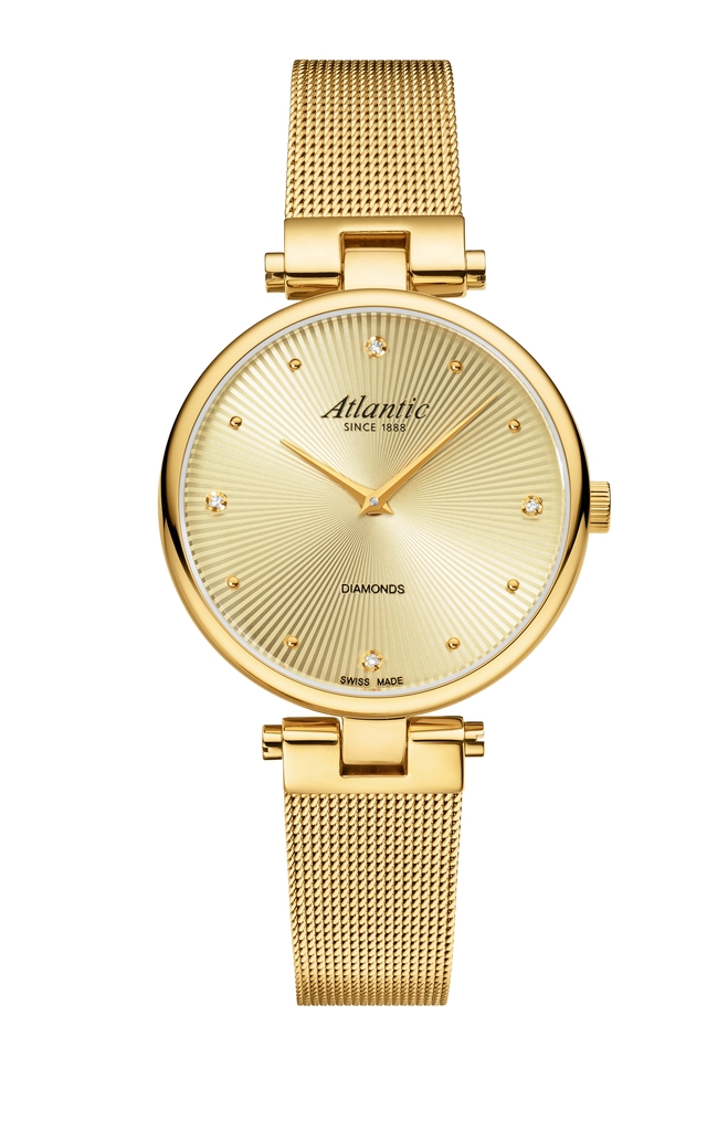 Atlantic Elegance Diamonds Pattern Edition / Edelstahl PVD Gold