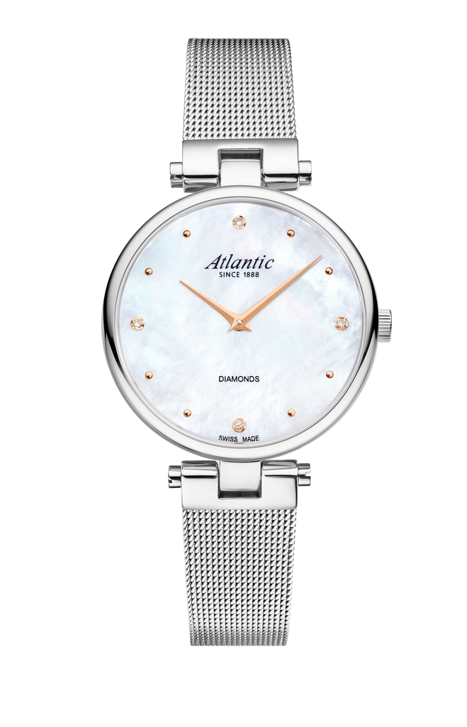 Atlantic Elegance Diamonds Pattern Edition stainless steel / mother-of-pearl