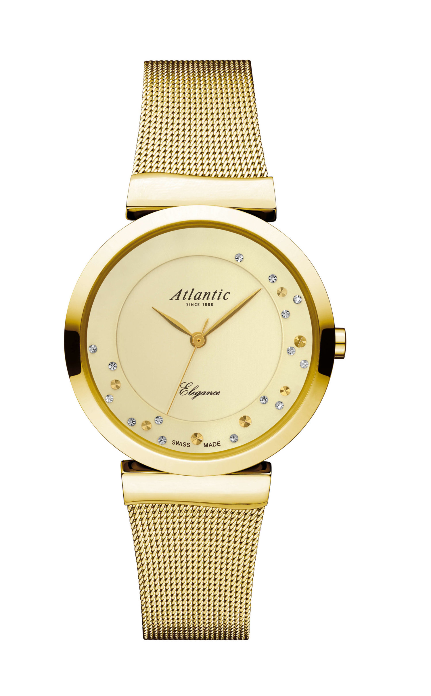 Atlantic Elegance Romantic Edelstahl PVD Gelbgold / Zirkonia