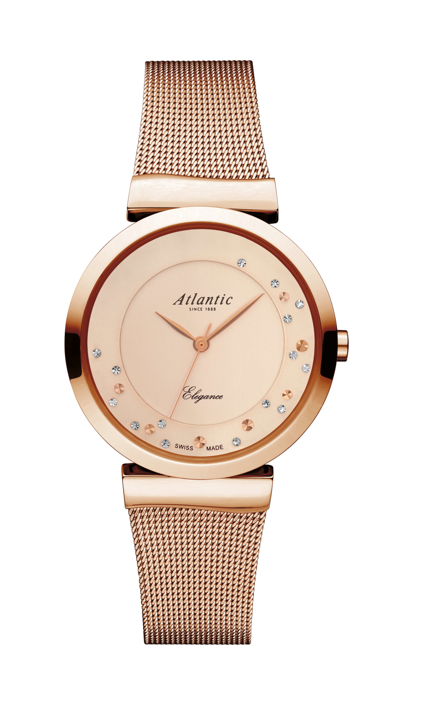 Atlantic Elegance Romantic  stainless steel PVD rose gold / zirconia