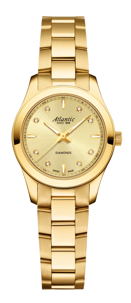 Atlantic Seapair Ladies Diamonds stainless steel PVD yellow gold / champagne