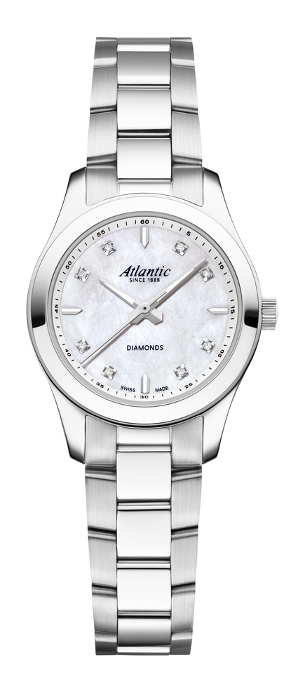 Atlantic Seapair Ladies Diamonds Acier inoxydable / Nacre claire