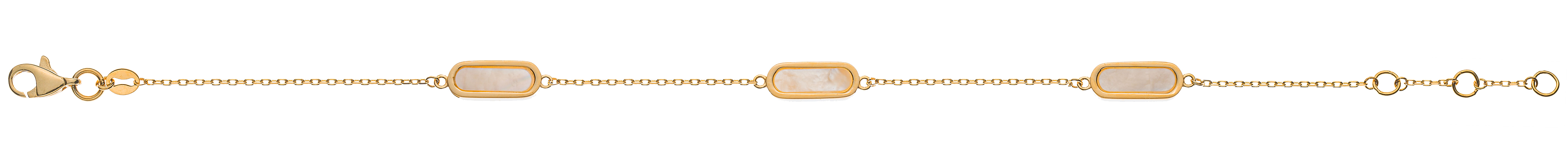 AURONOS Prestige Bracelet 18K yellow gold with mother-of-pearl 19cm