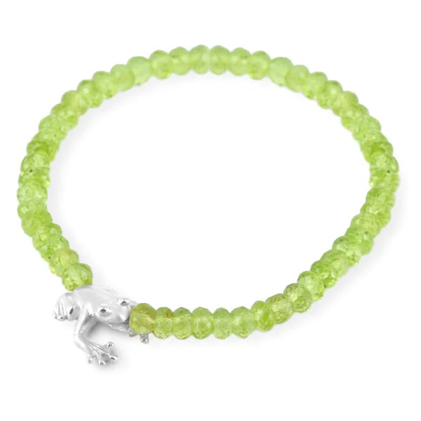 Drachenfels Froschkönig Bracelet 925 Silver Peridot 19.5cm