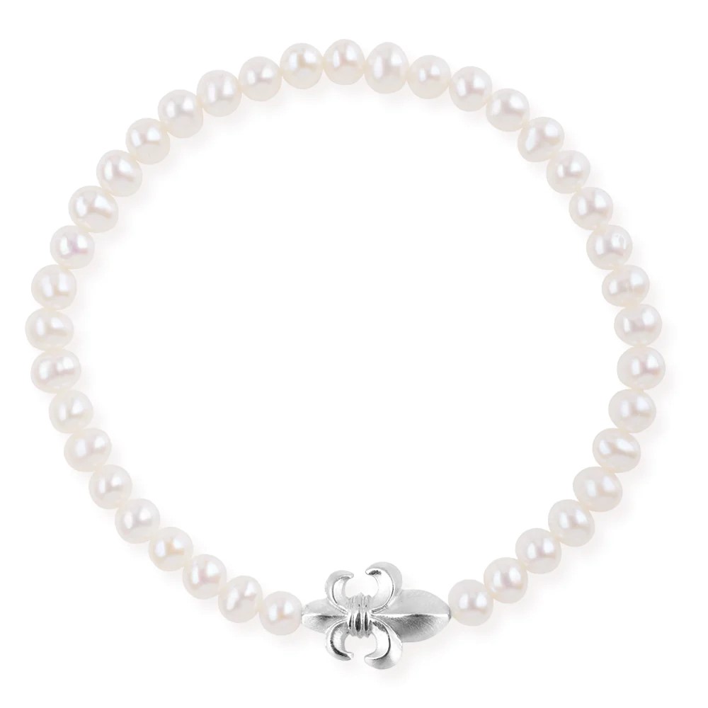 Drachenfels Lilienkönigin Bracelet 925 silver cultured freshwater pearls 20cm