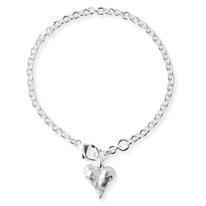 Drachenfels Heartbreaker Armband 925 Silber Ankerkette 20cm