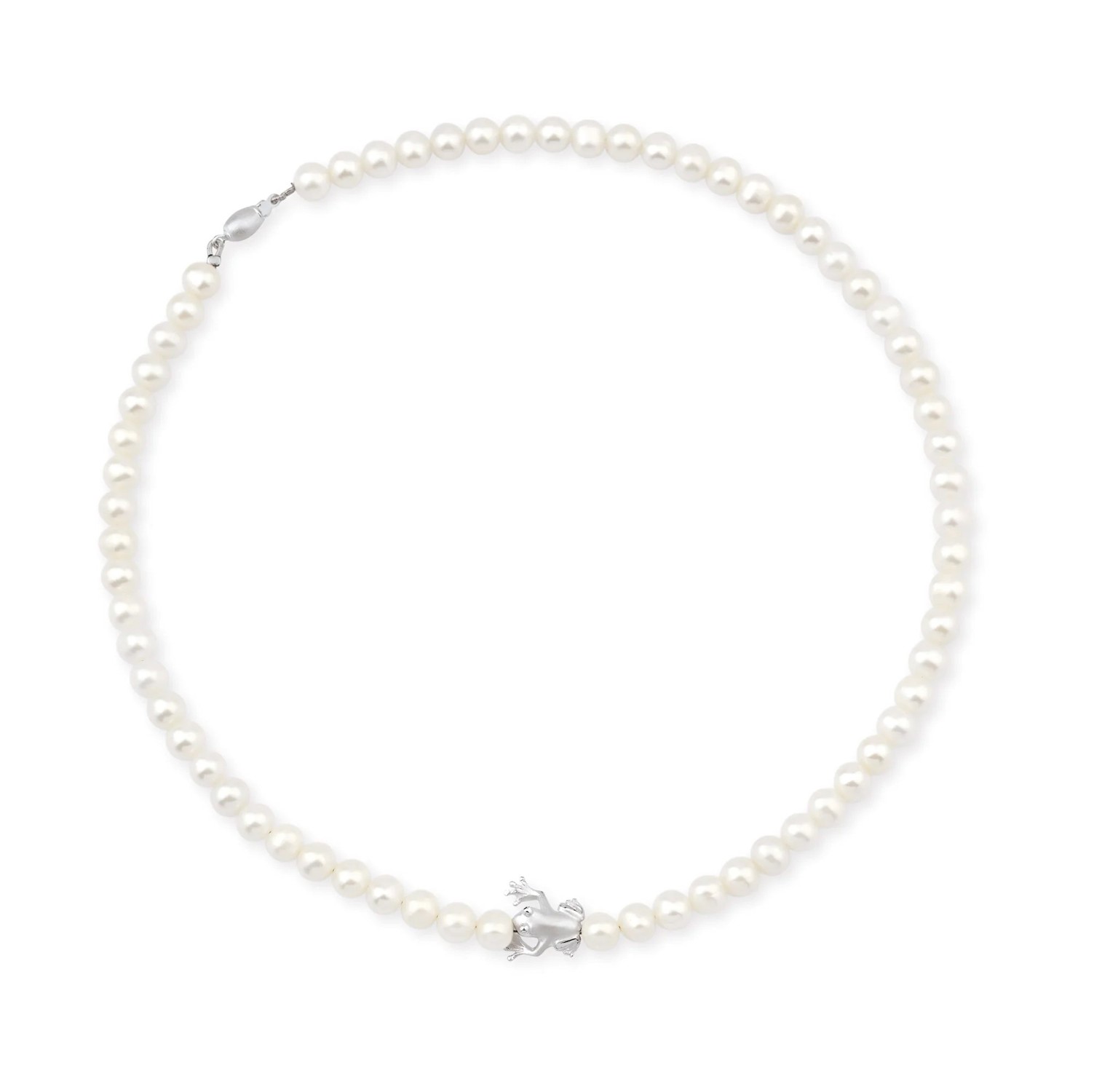 Drachenfels Froschkönig Necklace 925 silver freshwater cultured pearls 45cm