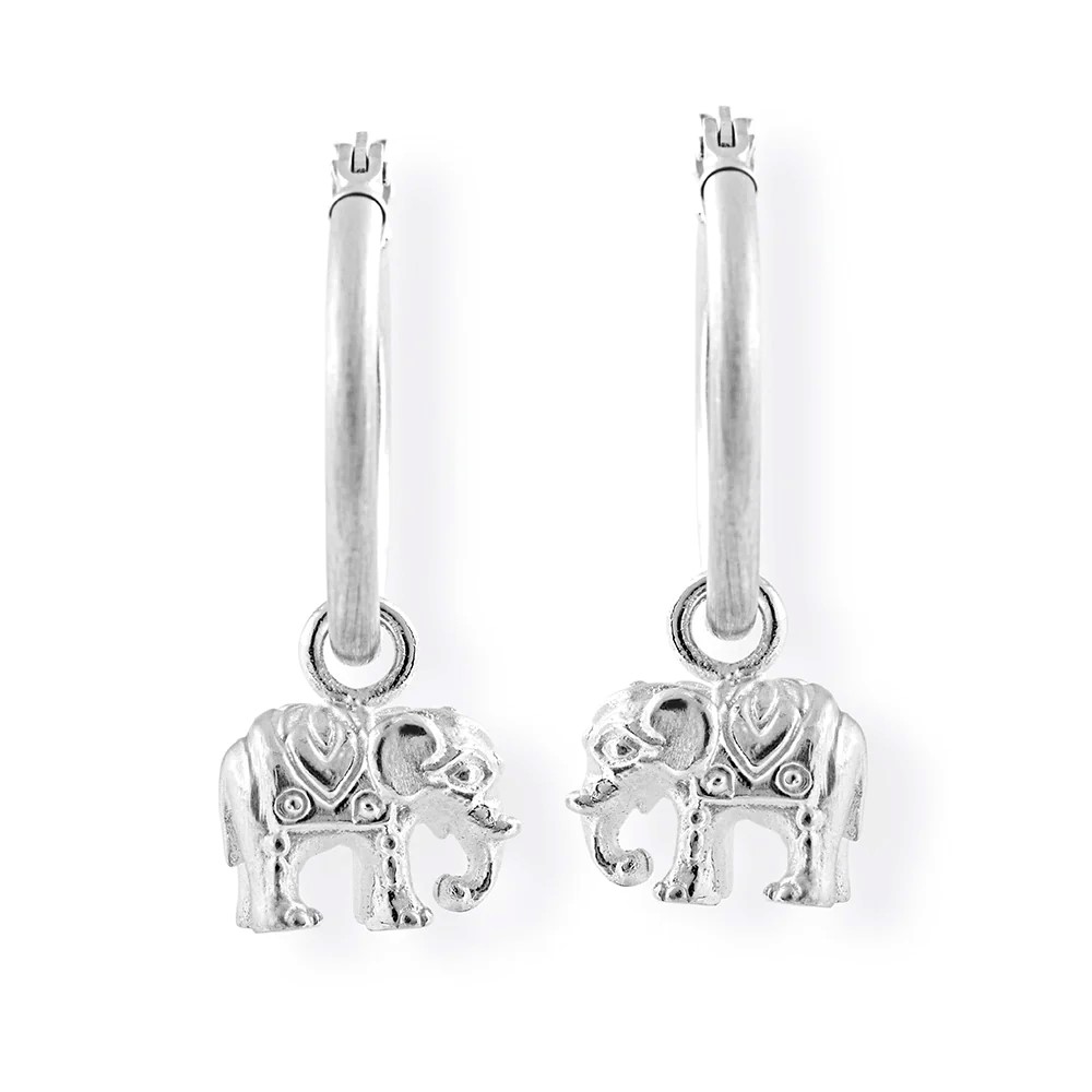 Drachenfels Ganesha Creolen 925 Silber