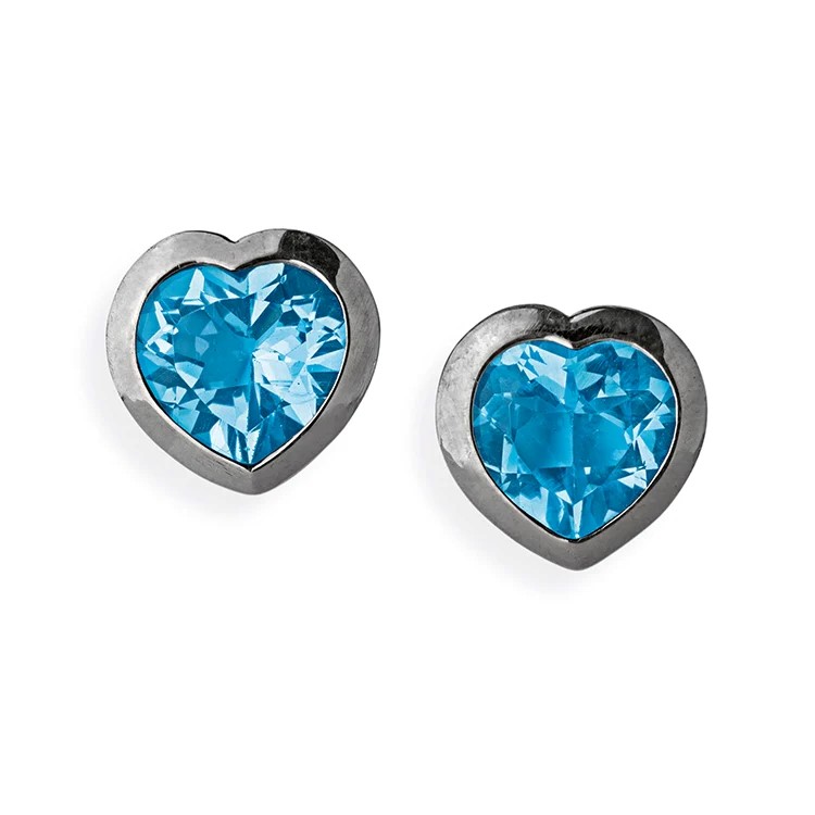 Drachenfels Heartbreaker Stone Boucles d'oreilles 925 Argent Vintage Grande Topaze