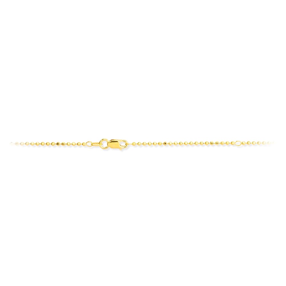 Drachenfels Silberkettten 925 silver gold-plated ball chain 85cm 1.8mm