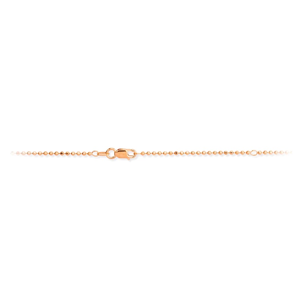 Drachenfels Silberkettten 925 silver rose gold plated ball chain 85cm 1.8mm