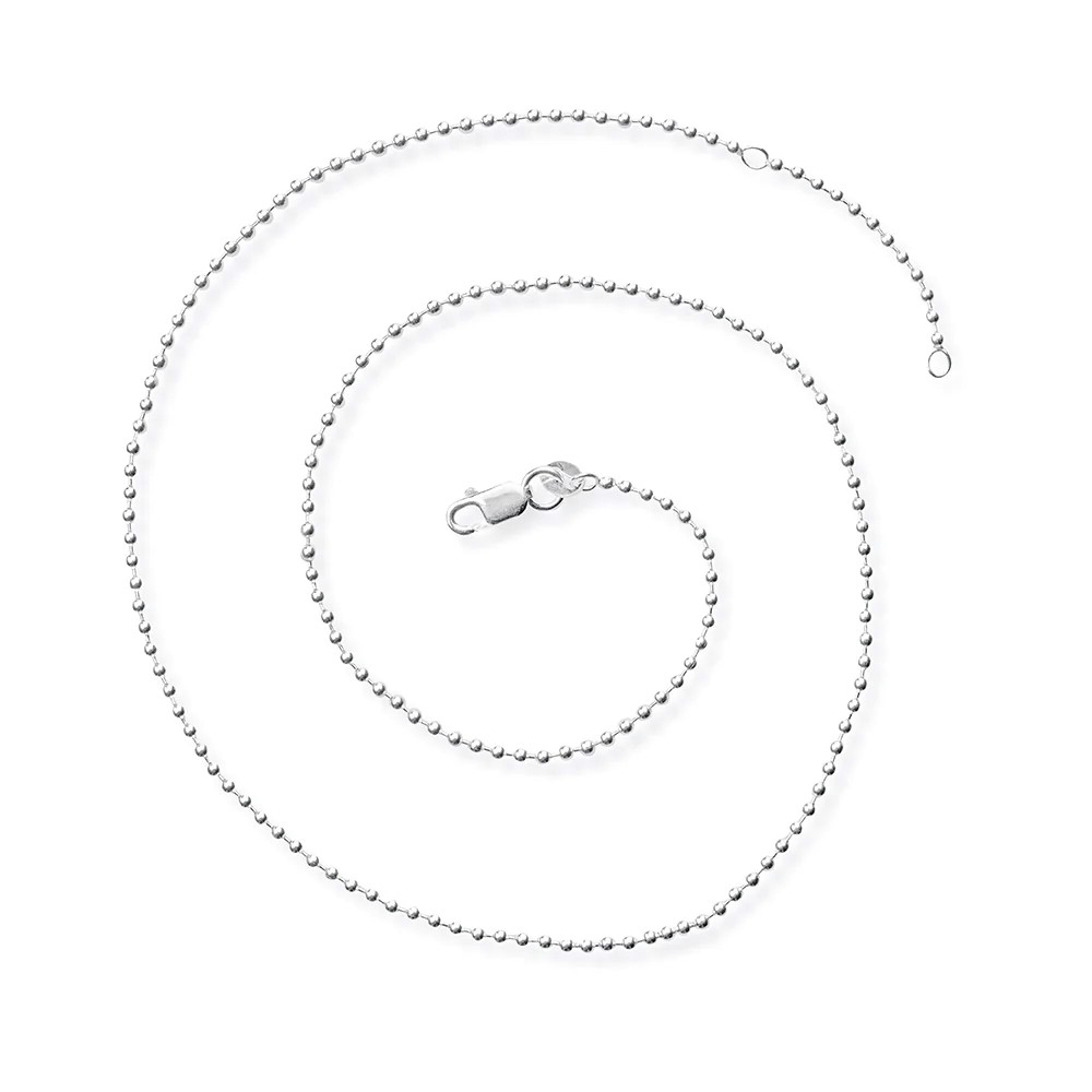 Drachenfels Silberkettten 925 silver ball chain 45cm 1.8mm