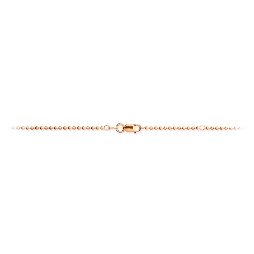 Drachenfels Silberkettten 925 silver rose gold plated ball chain 45cm 1.8mm