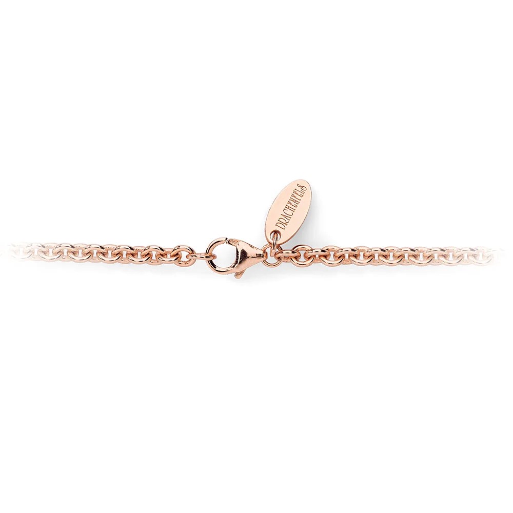 Drachenfels Silberkettten 925 silver rose gold-plated anchor chain 45cm 2.8mm