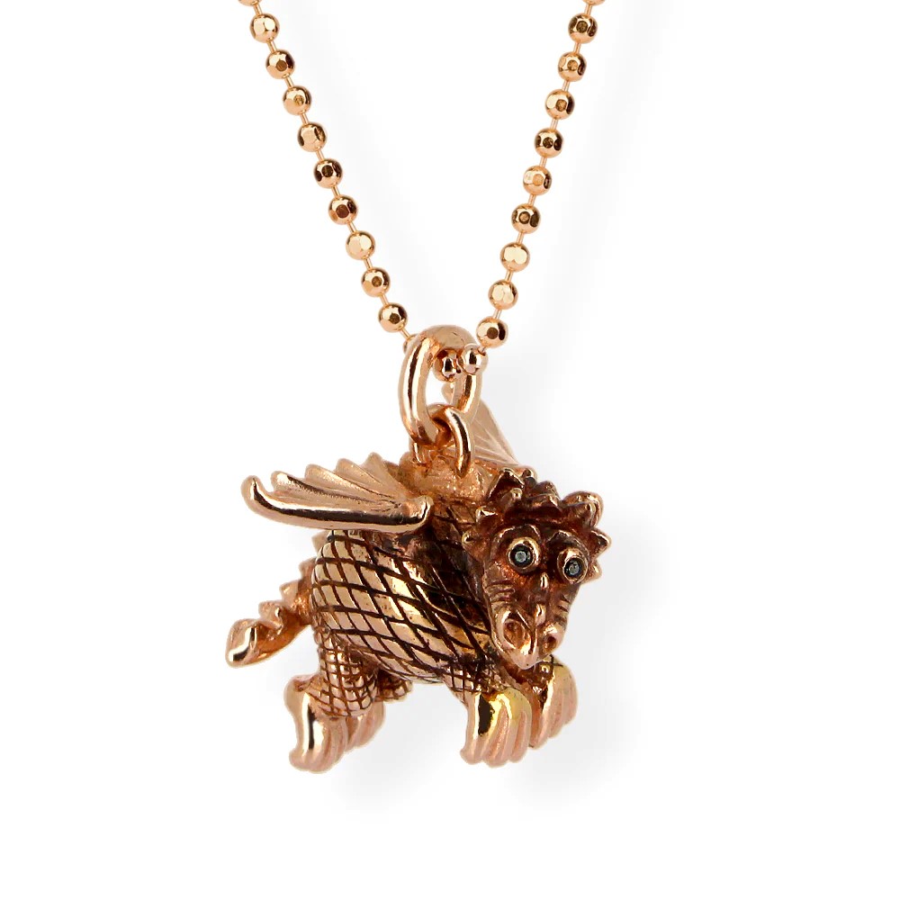 Drachenfels DragoERNIE & BERT Pendant 925 silver rose gold plated