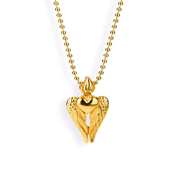 Drachenfels Carpe Diem Pendant small heart 925 silver gold-plated