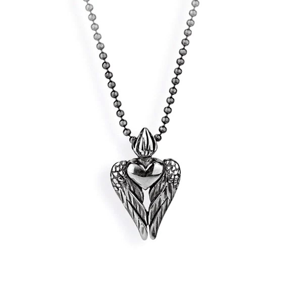 Drachenfels Carpe Diem Pendentif petit cœur 925 argent look vintage