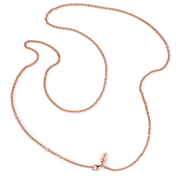 Drachenfels Silberkettten 925 silver anchor chain rose gold plated 80cm 2.8mm