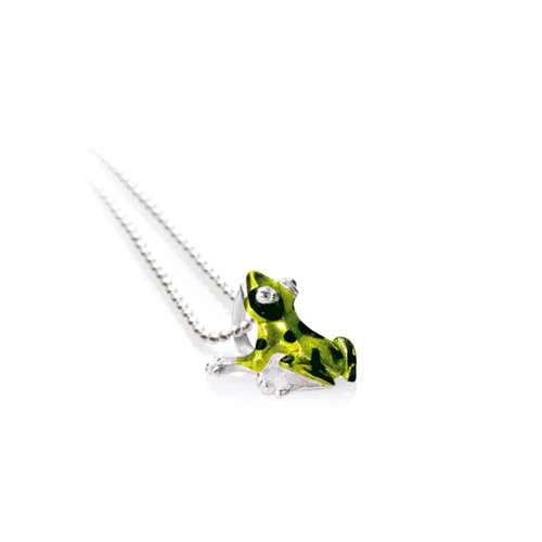 Drachenfels Giftpfeilfroschkönig Pendant 925 silver mini frog